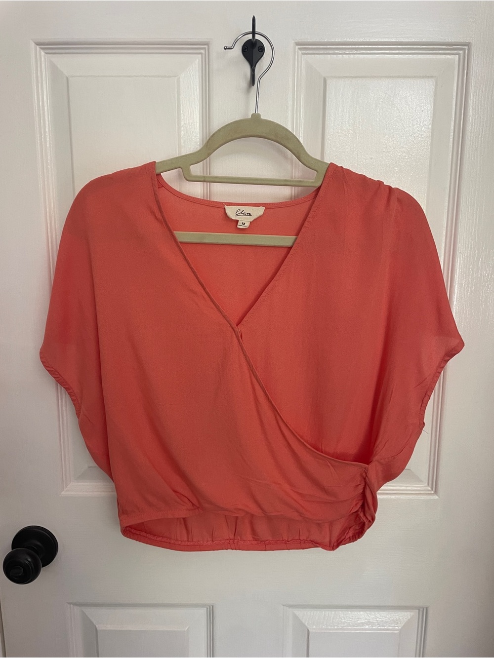 Elan Coral Wrap-Front Blouse - Women